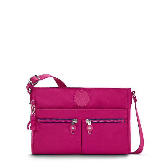 Kipling New Angie Mode Crossbody Väska Rosa Fuchsia | SE 2024WN